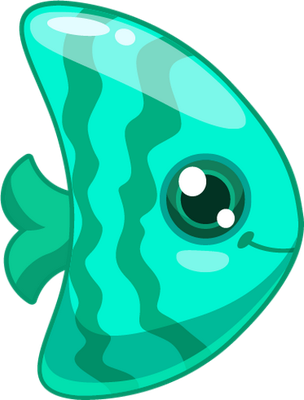 poisson - faune aquatique - animaux - smiley émoticône émoji cartoon clipart illustration - artémotic