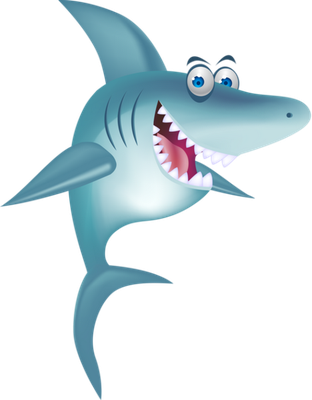 requin - faune aquatique - animaux - smiley émoticône émoji cartoon clipart illustration - artémotic