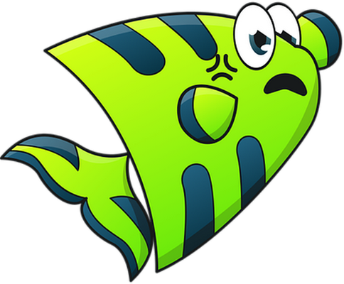 poisson - faune aquatique - animaux - smiley émoticône émoji cartoon clipart illustration - artémotic