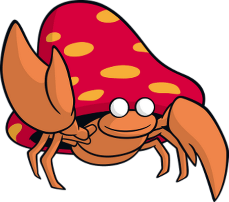 bernard-l'ermite - faune aquatique - animaux - smiley émoticône émoji cartoon clipart illustration - artémotic