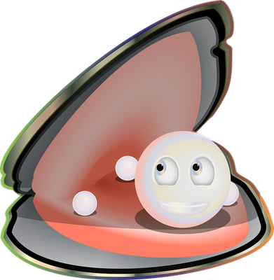 bivalve - faune aquatique - animaux - smiley émoticône émoji cartoon clipart illustration - artémotic