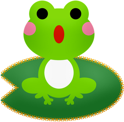 grenouille - faune aquatique - animaux - smiley émoticône émoji cartoon clipart illustration - artémotic
