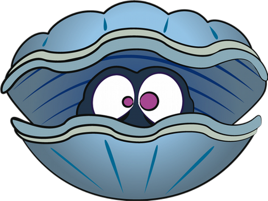 bivalve - faune aquatique - animaux - smiley émoticône émoji cartoon clipart illustration - artémotic