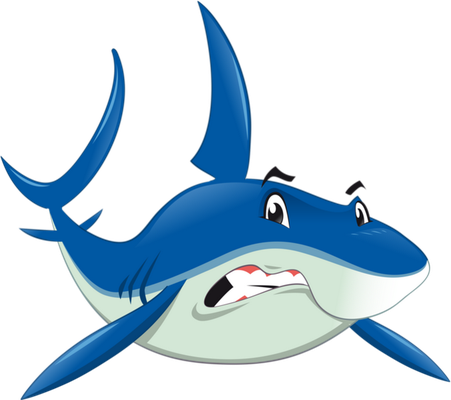 requin - faune aquatique - animaux - smiley émoticône émoji cartoon clipart illustration - artémotic
