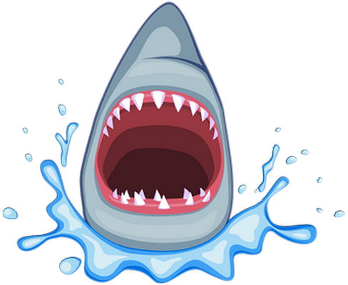 requin - faune aquatique - animaux - smiley émoticône émoji cartoon clipart illustration - artémotic