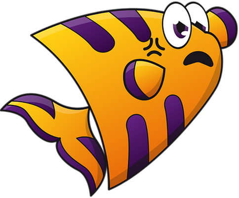poisson - faune aquatique - animaux - smiley émoticône émoji cartoon clipart illustration - artémotic