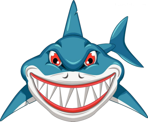 requin - faune aquatique - animaux - smiley émoticône émoji cartoon clipart illustration - artémotic