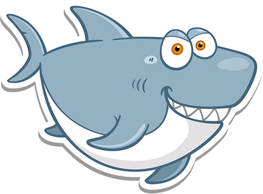 requin - faune aquatique - animaux - smiley émoticône émoji cartoon clipart illustration - artémotic