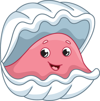 bivalve - faune aquatique - animaux - smiley émoticône émoji cartoon clipart illustration - artémotic