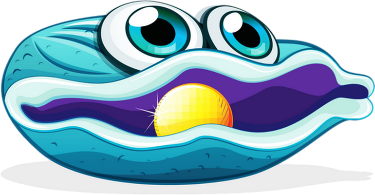 bivalve - faune aquatique - animaux - smiley émoticône émoji cartoon clipart illustration - artémotic