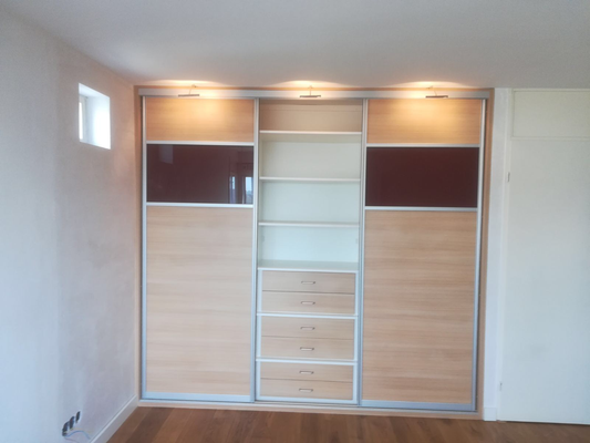 Schuifwand eiken deuren