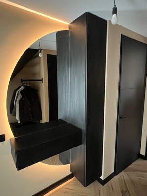 Halkast op maat met spiegel en ledverlichting