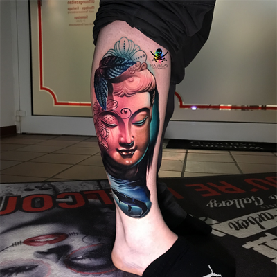 Buddha color tattoo