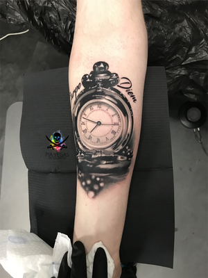 taschenuhr tattoo zeit