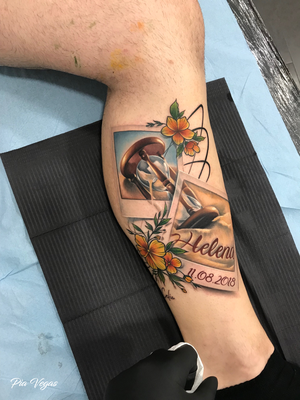 tattoo name familie sanduhr farbtattoo