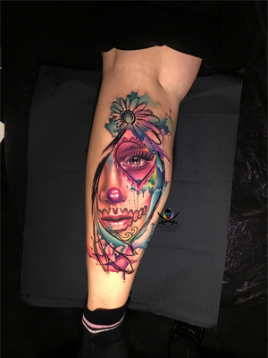 La Catrina watercolor Tattoo