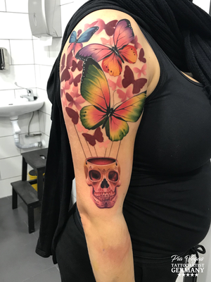 schmetterling ballon tattoo