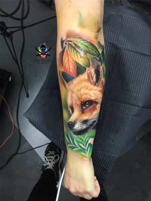 fuchs tattoo fox color