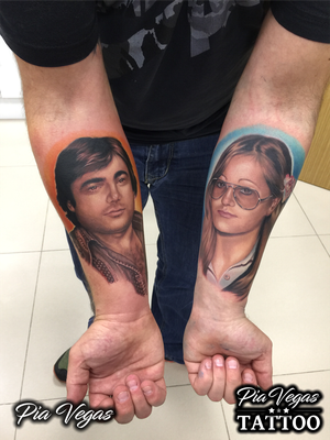 vater mutter portrait tattoo