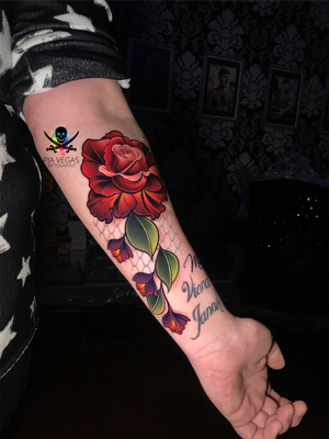 newschool rose tattoo