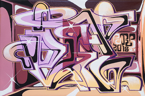 PAT23 Leinwand 30x20 - Graffiti Kunst Leipzig