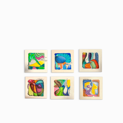 Buntstiftzeichnung bunt und abstrakt