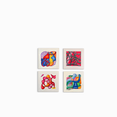 Buntstiftzeichnung abstrakt