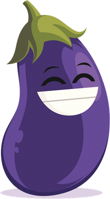 aubergine - légume - alimentation - smiley émoticône émoji cartoon clipart illustration - artémotic