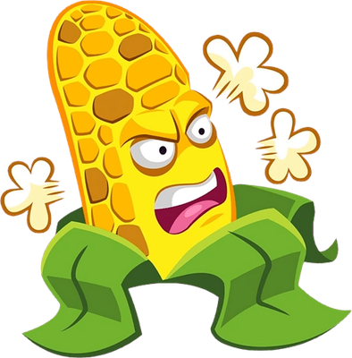 maïs [Plants vs Zombies] - légume - alimentation - smiley émoticône émoji cartoon clipart illustration - artémotic