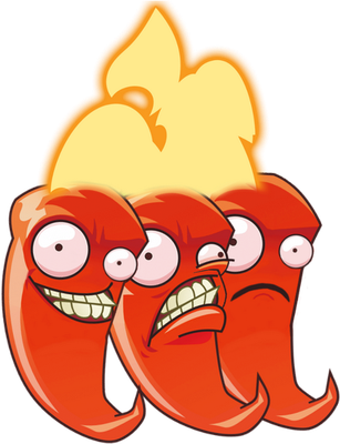 piment [Plants vs Zombies] - légume - alimentation - smiley émoticône émoji cartoon clipart illustration - artémotic