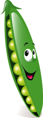 petit pois - légume - alimentation - smiley émoticône émoji cartoon clipart illustration - artémotic