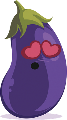 aubergine - légume - alimentation - smiley émoticône émoji cartoon clipart illustration - artémotic