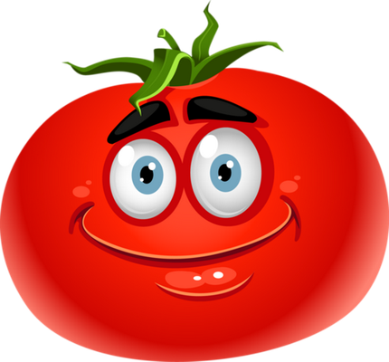 tomate - légume - alimentation - smiley émoticône émoji cartoon clipart illustration - artémotic