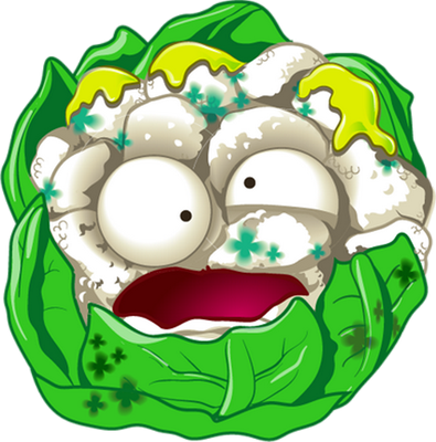 chou-fleur - légume - alimentation - smiley émoticône émoji cartoon clipart illustration - artémotic