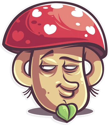 champignon - légume - alimentation - smiley émoticône émoji cartoon clipart illustration - artémotic