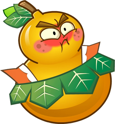 courge [Plants vs Zombies] - légume - alimentation - smiley émoticône émoji cartoon clipart illustration - artémotic