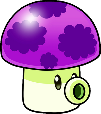 champignon [Plants vs Zombies] - légume - alimentation - smiley émoticône émoji cartoon clipart illustration - artémotic