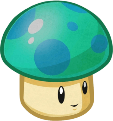 champignon [Plants vs Zombies] - légume - alimentation - smiley émoticône émoji cartoon clipart illustration - artémotic