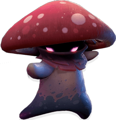 champignon [Plants vs Zombies] - légume - alimentation - smiley émoticône émoji cartoon clipart illustration - artémotic
