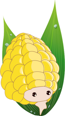 maïs - légume - alimentation - smiley émoticône émoji cartoon clipart illustration - artémotic