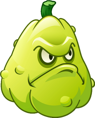 courge [Plants vs Zombies] - légume - alimentation - smiley émoticône émoji cartoon clipart illustration - artémotic