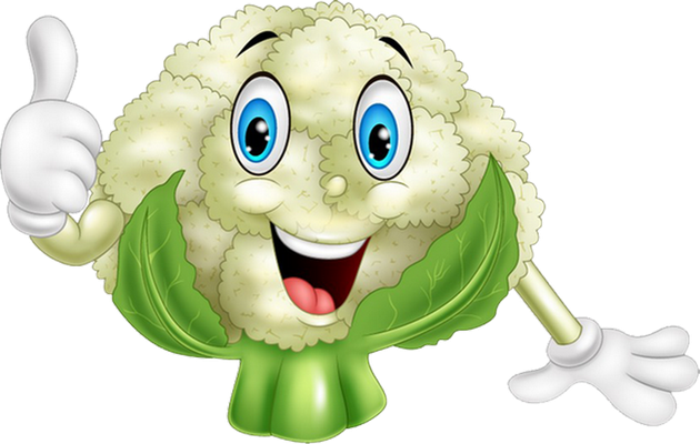 chou-fleur - légume - alimentation - smiley émoticône émoji cartoon clipart illustration - artémotic