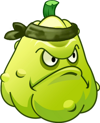 courge [Plants vs Zombies] - légume - alimentation - smiley émoticône émoji cartoon clipart illustration - artémotic