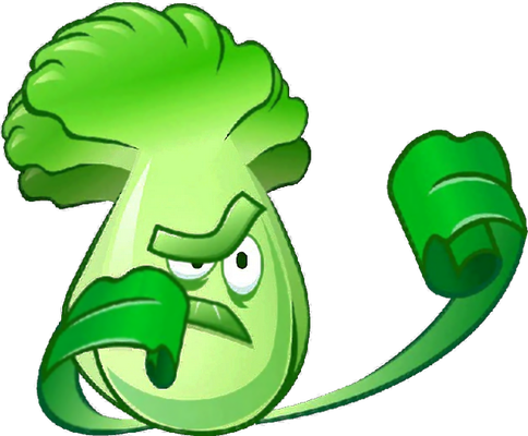 chou chinois [Plants vs Zombies] - légume - alimentation - smiley émoticône émoji cartoon clipart illustration - artémotic