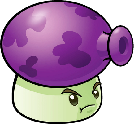 champignon [Plants vs Zombies] - légume - alimentation - smiley émoticône émoji cartoon clipart illustration - artémotic