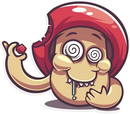 champignon - légume - alimentation - smiley émoticône émoji cartoon clipart illustration - artémotic