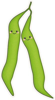 haricot - légume - alimentation - smiley émoticône émoji cartoon clipart illustration - artémotic