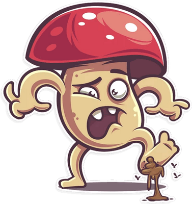 champignon - légume - alimentation - smiley émoticône émoji cartoon clipart illustration - artémotic