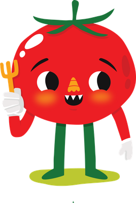 tomate - légume - alimentation - smiley émoticône émoji cartoon clipart illustration - artémotic
