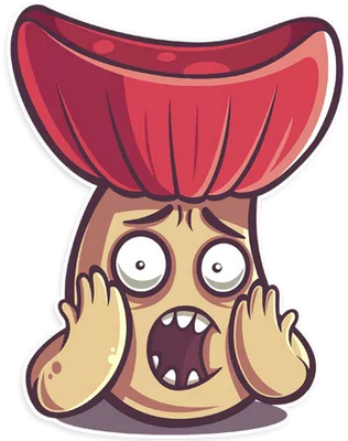 champignon - légume - alimentation - smiley émoticône émoji cartoon clipart illustration - artémotic